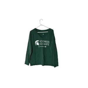 Michigan State Spartans Go Green Go White Long Sleeve Tee 2XL Sports Fan Apparel
